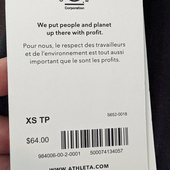 Athleta NWT Conscious Crop Lace, XS, D-DD+ in black with purple lining - Picture 4 of 6